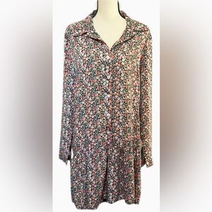 Floral button up dress